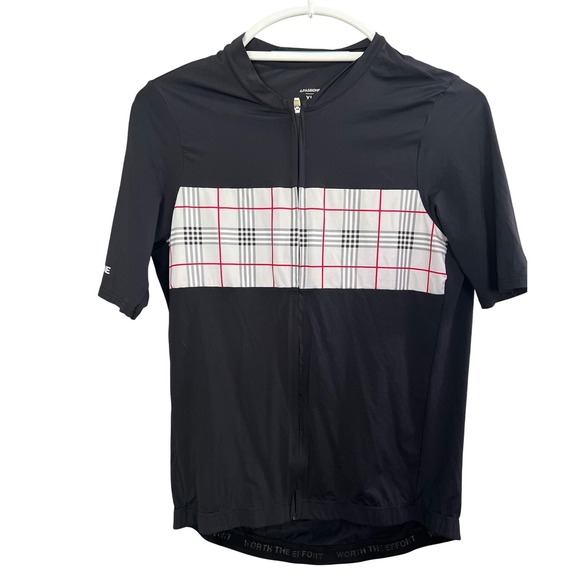 La Passione Cycling Couture Check Jersey Black XL Full Zip Short Sleeve Biker - Picture 1 of 11